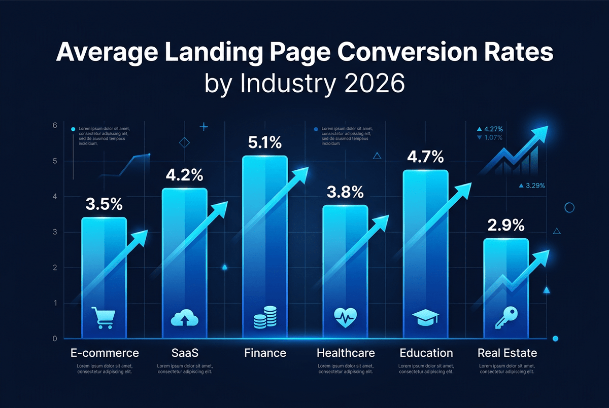 Average Landing Page Conversion Rates by Industry (2026) - SOLO MEDIA GROUP
