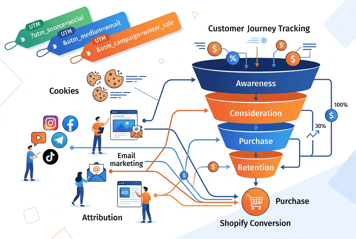 Shopify Marketing Attribution Explained: UTMs, Cookies, Plan Differences - SOLO MEDIA GROUP