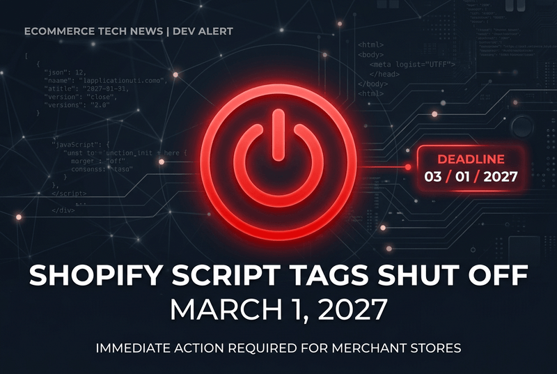 Shopify Script Tags Shut Off March 1, 2027: What Breaks and How to Migrate