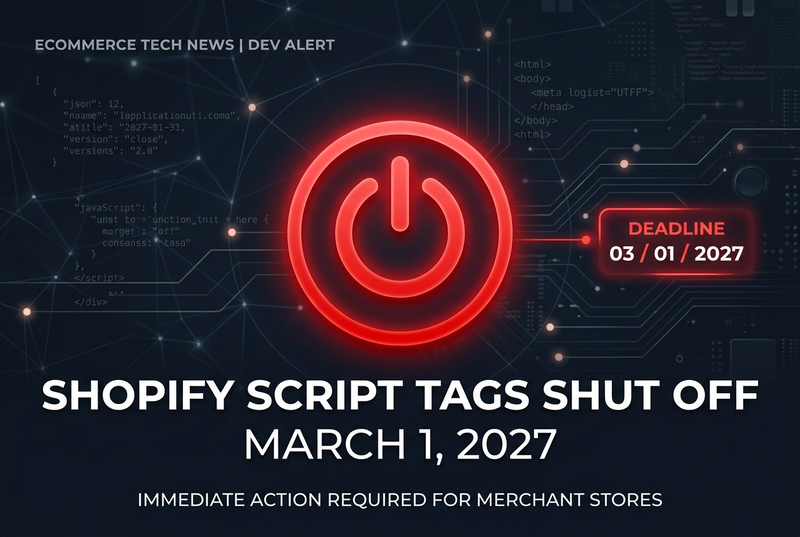 Shopify Script Tags Shut Off March 1, 2027: What Breaks and How to Migrate